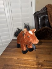 NWT Retired Ganz Webkinz Clydesdale Horse Plush 9" Brown White SEALED CODE