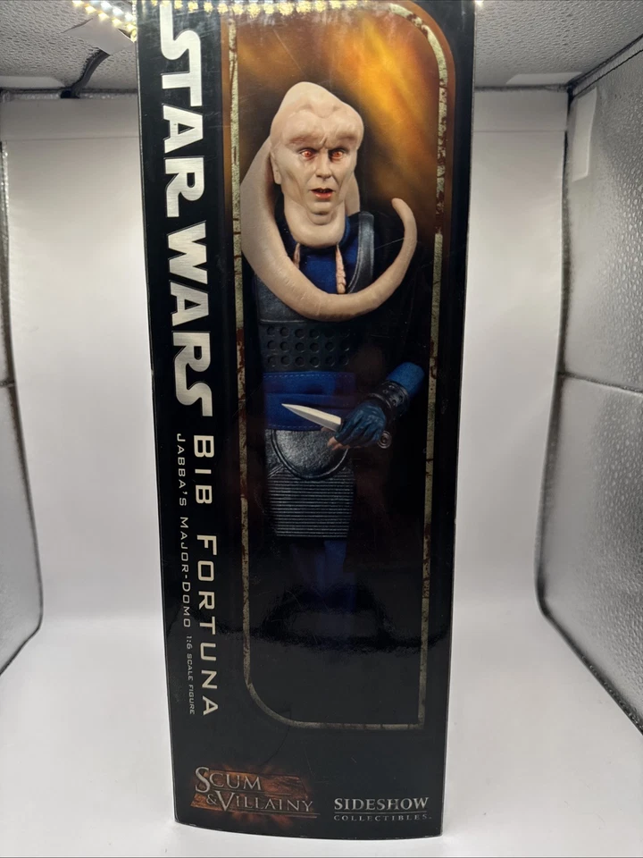 Figura de acción Sideshow Collectibles Star Wars 1/6 babero Fortuna escoria y villano Foto 2 de 4