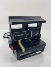 Vintage Polaroid OneStep 600 Land Camera Black Rainbow Stripe Edition Untested
