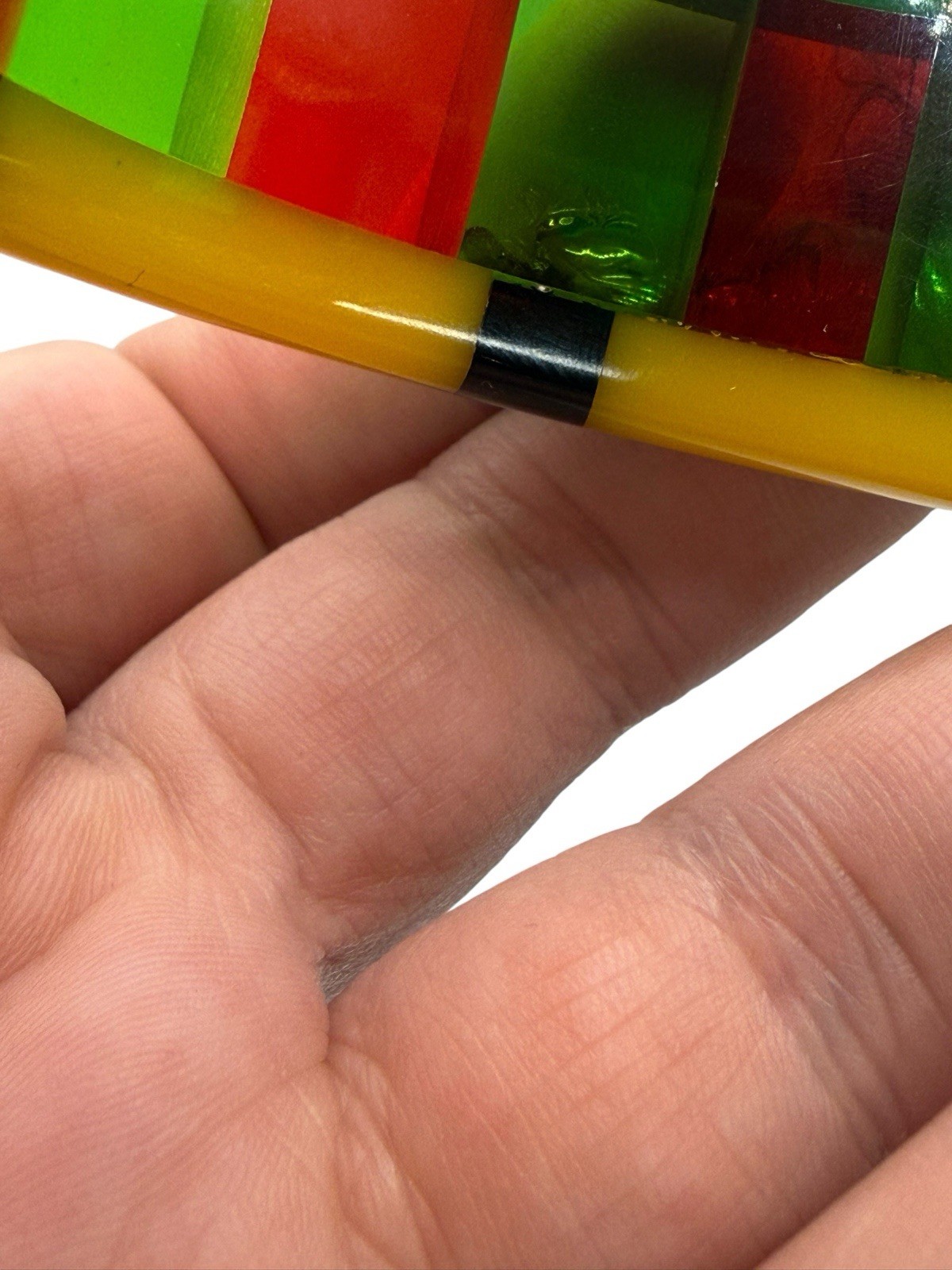 Shultz Bakelite Bracelet Checkered Checkerboard C… - image 8