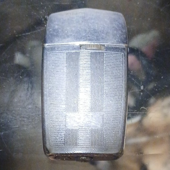 Ronson Vintage Collectible Lighter Silver Tone Textured Metal Case Marked RONSON