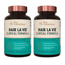 Pack of 2 Hair La Vie Clinical Formula Hair Growth Vitamins for Women & Men 2027
