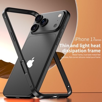 Aluminium Rahmen Hülle für iPhone 17 Pro Max Air 16 15 14 13 Silikon Schutz Case