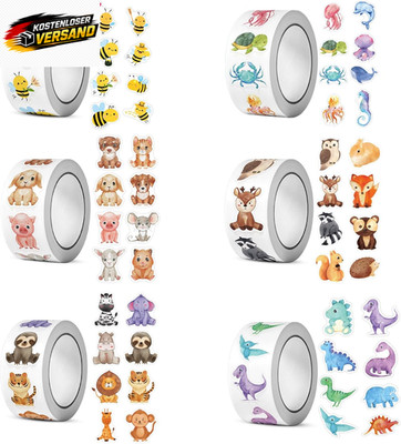 Tier Sticker Set 3000 Stück selbstklebend wasserdicht für Scrapbooking, Geschenk