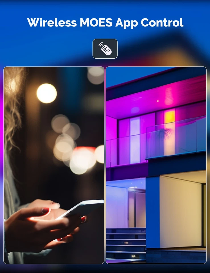 MOES Smart Matter GU10 Glühbirne WLAN RGB LED Dimmbar Lampe Warm&Kalt Alexa APP - Bild 4 von 4