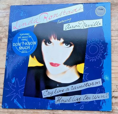 LINDA RONSTADT ''CRY LIKE A RAINSTORM, HOWL LIKE THE WIND'' LP AARON NEVILLE