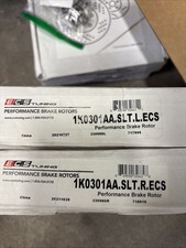 New ECS Tuning Front Slotted Brake Rotors - Pair - 1K0301AA.SLT