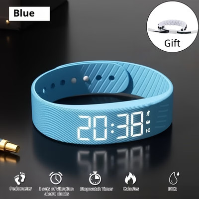New Multi-Functional Minimalist and Stylish Unisex Digital Watch with Alarm Blue