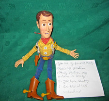 Vtg DIsney Pixar Toy Story Woody Pull String WORKS Hasbro Pawtucket Hawaiian 
