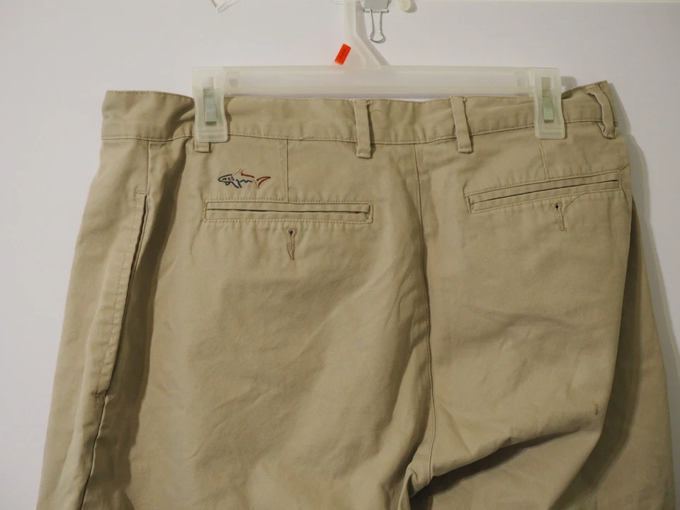 Pantalones cortos de golf Greg Norman beige tostado para hombre talla 34 100 % algodón (mancha) Foto 4 de 4