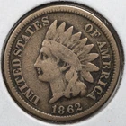 New Listing1862 Indian Head Penny Good (G)