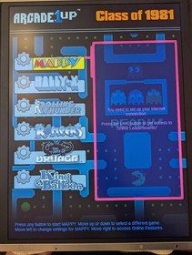 Class Of 81 Deluxe (Ms Pacman/Galaga) 12 game Arcade1up PCB,Ribbon Cable,Encoder