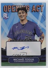 2023 Topps Big League Opening Act Blue Foil Michael Toglia #OAA-MT Auto 9k6
