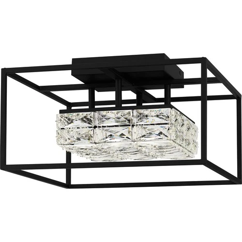 Dazzle LED Semi-Flush Mount in Matte Black - Picture 2 of 7