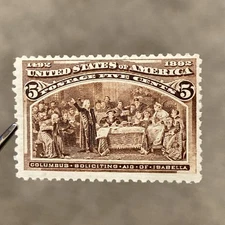 US Stamp Scott# 234 5 Cent Columbian MLH OG Well Centered CV$ 55.00   E12