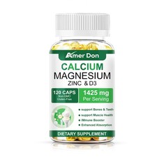 Height Growth Calcium Vitamin D3 Caps Natural - Promote Bone Growth 120 Capsules