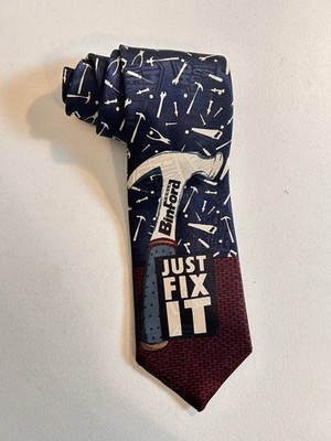 Vintage Home Improvement Binford Tie Mens One Size Navy Just Fix It USA 90s