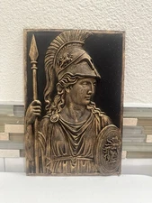 Athena Greek Goddess 10” 3d Sculpture Wall Art Plaque Mythology Hand Painted