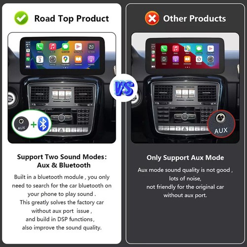 12.3" Wireless Android Auto Touch Screen For Benz G Class W463 NTG4.5/5 CarPlay - Picture 5 of 14