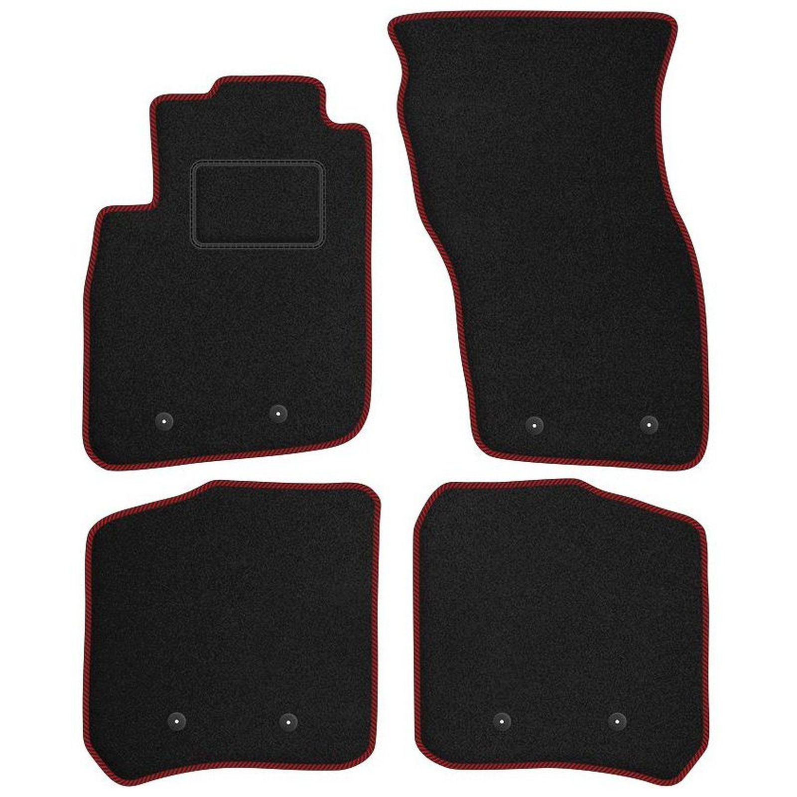 Remplacer tapis de sol usés de Volvo S40 avec ce jeu en velours STREAK rouge sur mesure