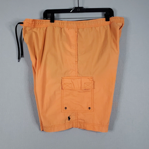 Ralph Lauren Polo Sport Swim Trunks Mens Sz XL Mesh Lined Pockets Logo Orange - Picture 8 of 12