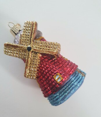 Alte Welt Weihnachten Glas Christbaumkugel Ornament - Windmühle