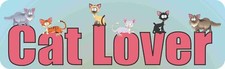 10in x 3in Cat Lover Vinyl Sticker