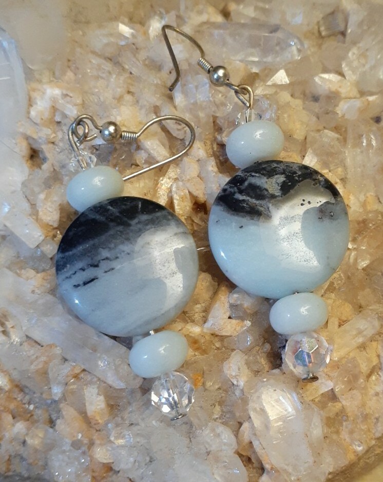 Artisan Silvertone Mountain Amazonite Quartz Gems… - image 4