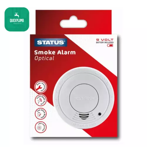 STATUS Photoelectric Smoke Alarm 85 db Loud Easy To Install Battery Included