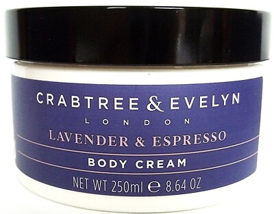 Crabtree & Evelyn LAVENDENDER & ESPRESSO Body Cream, 8.64 oz/250 mL, NEW in box