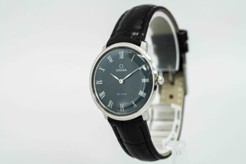 RARE *NEAR MINT* Vintage OMEGA De Ville TOOL.104 Manual Winding Navy Roman Men's - Picture 9 of 14