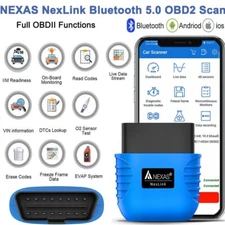 NEXAS NexLink Bluetooth 5.0 OBDII Scanner for iPhone Android Windows Code Reader