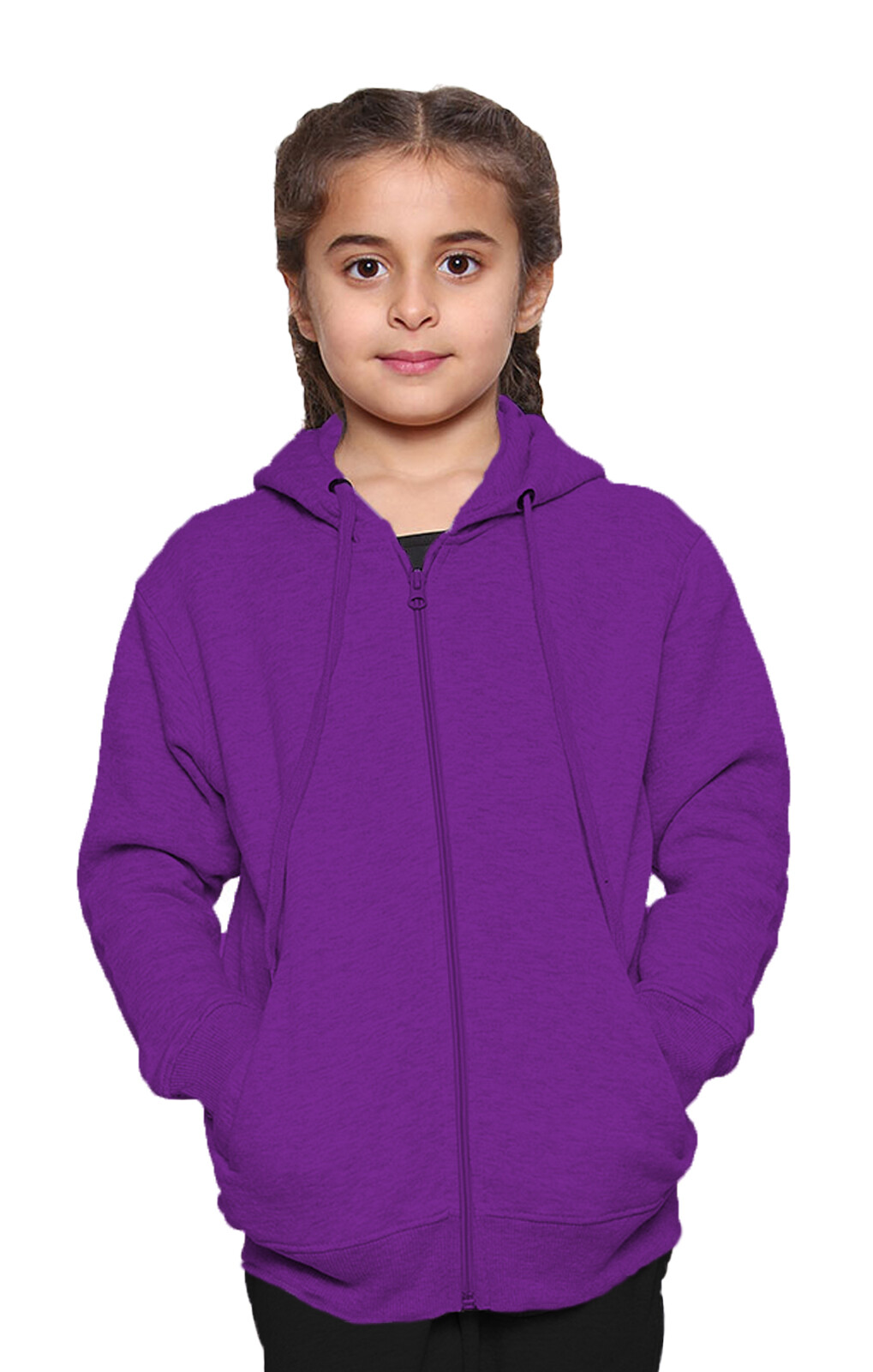 Kids Boys Girls Hoodie Zipper Unisex Fleece Hoodies PE School Sport Casual Wear