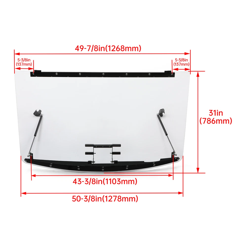 New Clear Flip Windshield For 2014-UP Polaris Ranger 570 XP 1000/900 Crew 13-UP Foto 2 de 4