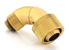 Bitspower G1/4" True Brass Triple Rotary 90-Degree Fitting - ID 1/2" OD 5/8"