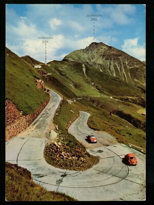 Car Auto postcard Unfer Strada Passo Giovo 