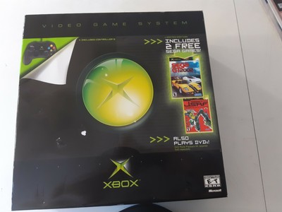 Microsoft xbox video Game System w/ controller and 2 free games (805529179042)