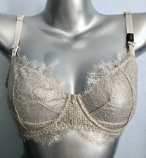 Victoria's Secret Bra Nwt Dream Angels Gold Foil Shimmer Lace Sling Unlined 34D