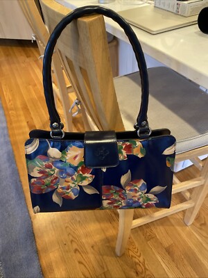 Patricia Nash Rienzo Satchel Heritage Genuine Italian Leather Le Fleur Dustbag