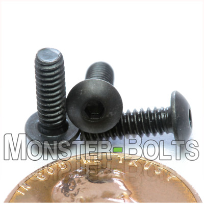 #ad #4 40 Button Head Socket Cap Screws Alloy Steel Thermal Black Oxide SAE Coarse $7.46