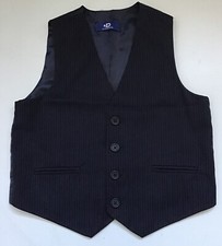 M3710 DUCK&DODGE BHS BOYS NAVY STRIPED WAISTCOAT AGE 7 YEARS