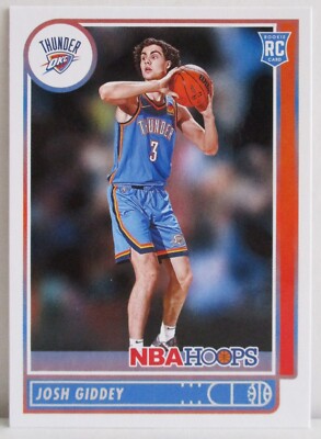 Josh Giddey 2021-22 Panini NBA Hoops RC Rookie Card #202 Oklahoma City ...
