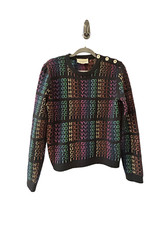 Gucci Rainbow Gucci Hollywood  Sweater Womens Multicolor Size Small