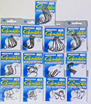 Gamakatsu Octopus Circle hooks Choose size 8 - 8/0  Fixed Shipping