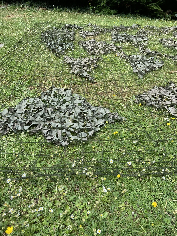 Genuine British Army Grade 1 Camouflage Camo Net Netting Military Woodland Fibre - Image 3 of 4