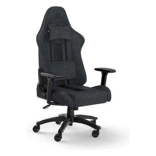 New Sedia gaming Corsair CF 9900028 WW TC100 Fabric Black e Grey - Picture 1 of 1