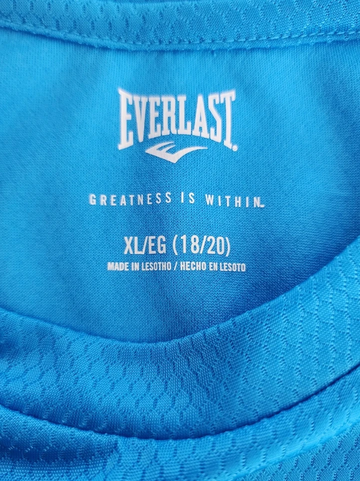 Everlast Niño Manga Corta Talla XL Atlético Eléctrico Turq/Gris Foto 3 de 4