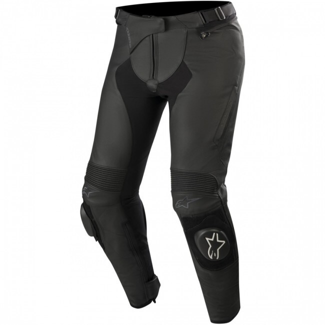 Pantalon moto femme Alpinestars Missile en cuir avec protections genoux