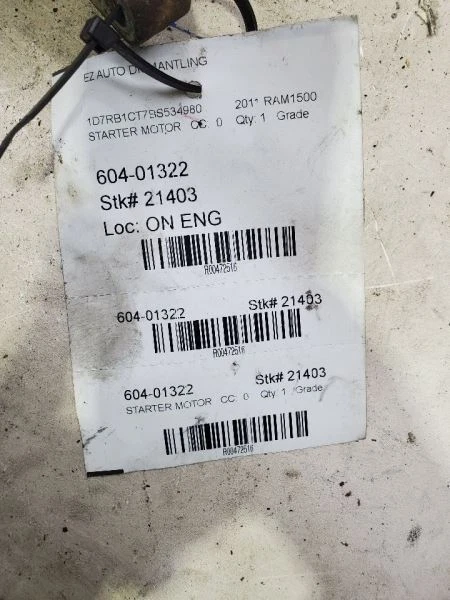 2005-2019, Dodge Ram1500, Motor de arranque, Número da peça: 56044736AC - Imagem 2 de 4