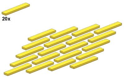 Gelb Plates 3666-03 20Stk LEGO® Yellow 1x6 - Platte